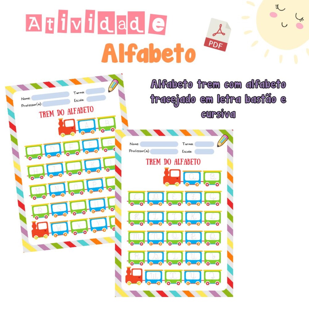 Atividade Alfabeto tracejado - PDF