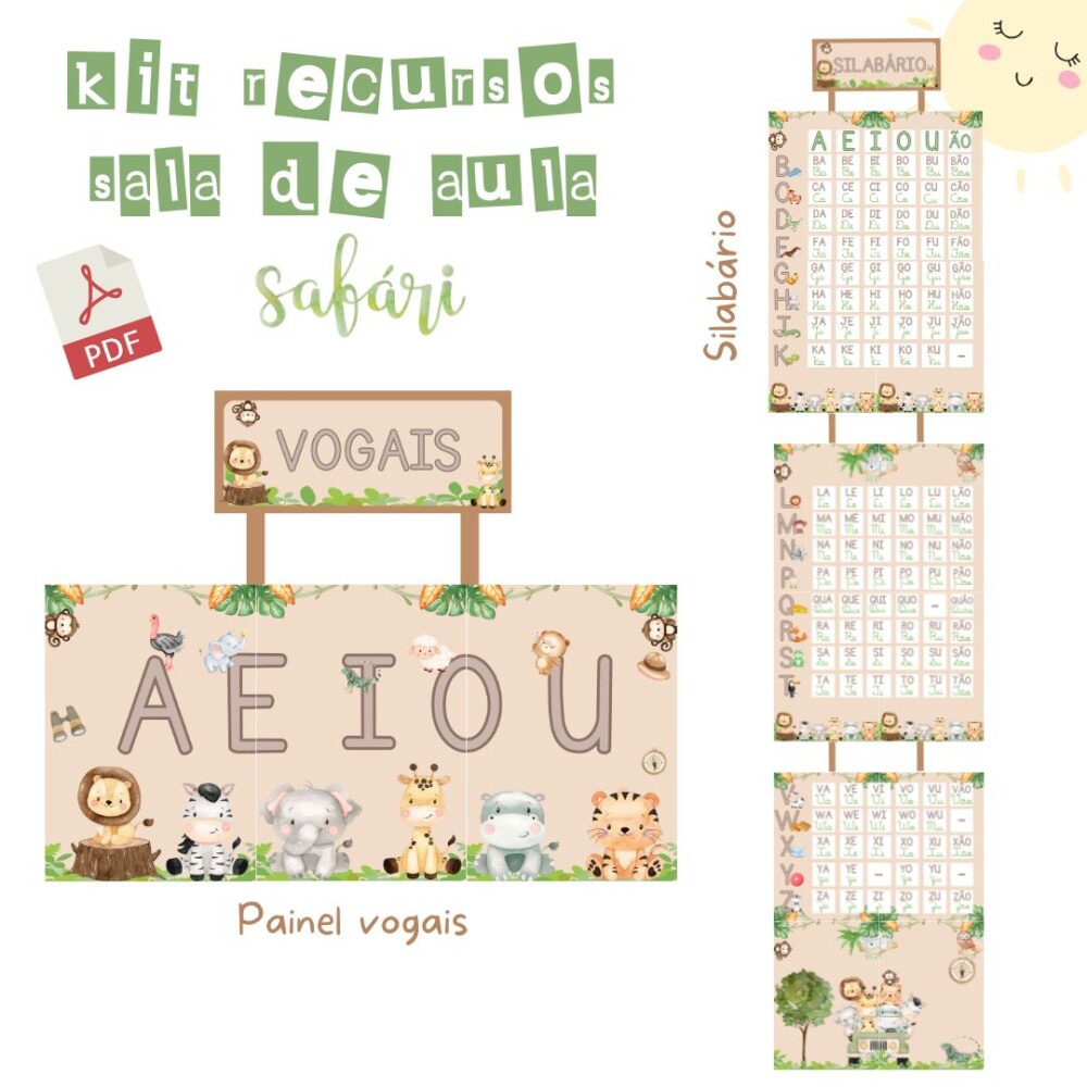 Kit Recursos para Sala de Aula - Safári (arquivo PDF)