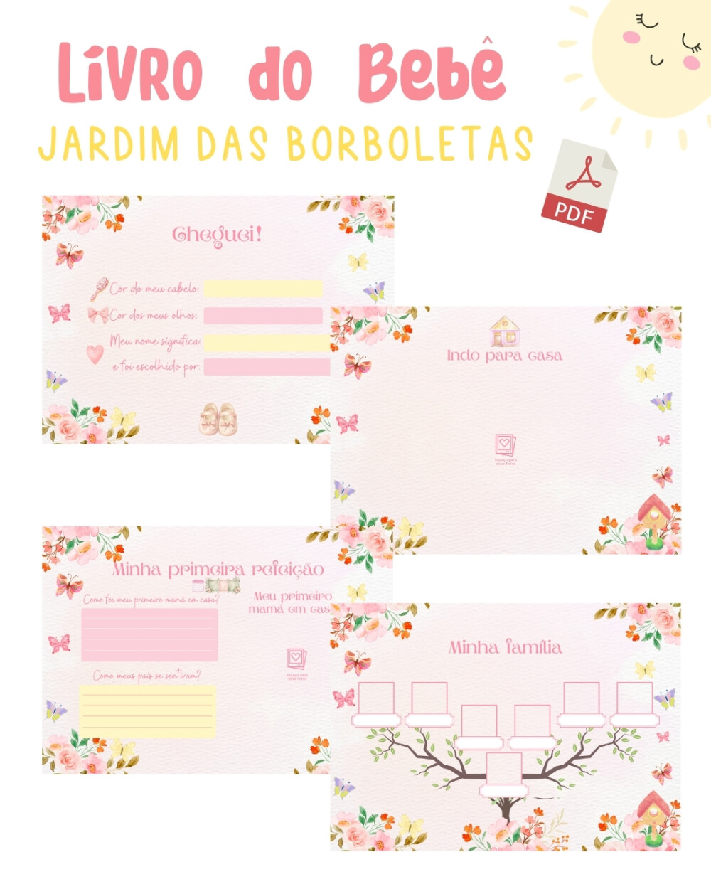 Diário do bebê - Jardim das Borboletas (PDF)