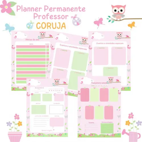 Planner Permanente Professora Coruja (arquivo em Pdf)