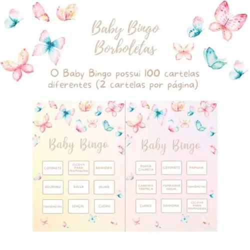 Baby Bingo Borboletas - 100 Cartelas pdf