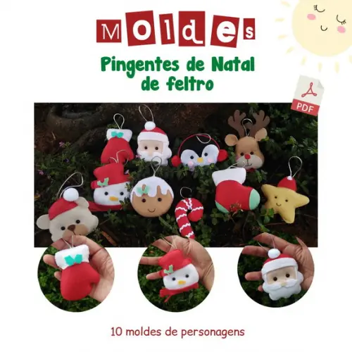 Moldes Pingentes de Natal Feltro (pdf)