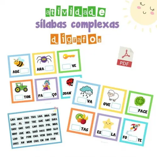 Atividade Sílabas Complexas Dígrafos (arquivo Pdf)