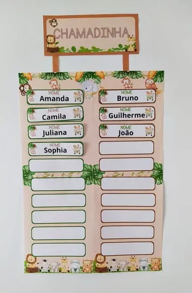 Painel Chamadinha - Safári (arquivo Pdf)
