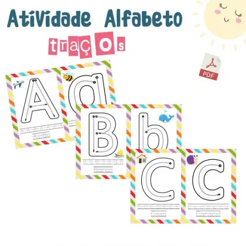 Alfabeto Traços Letras Cursiva e Bastão (pdf)