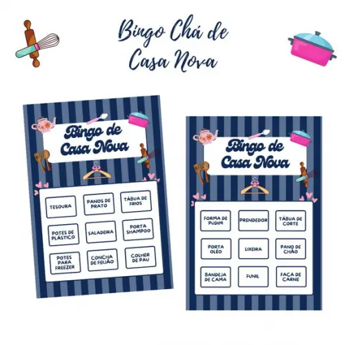 Bingo Chá de Casa Nova (100 Cartelas) - pdf