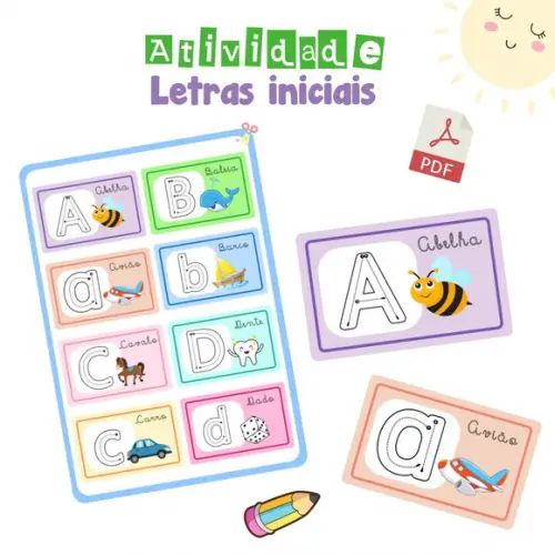 Atividade Cards Alfabeto Letra Inicial (arquivo Pdf)