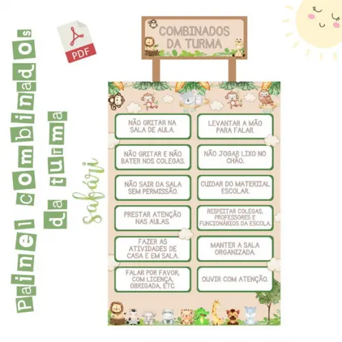 Painel Combinados da Turma - Safári (arquivo Pdf)