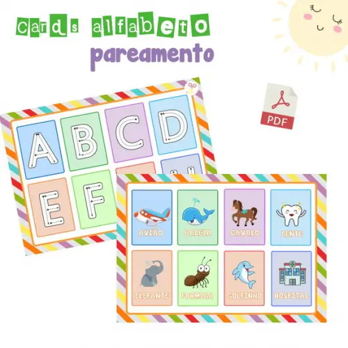 Cards Alfabeto Pareamento (arquivo Pdf)