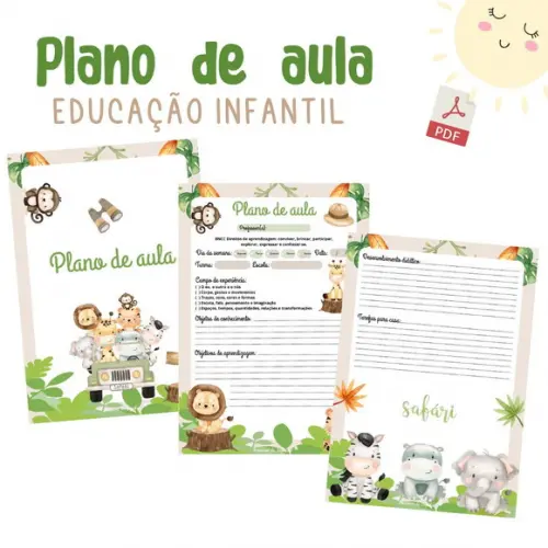 Plano de Aula Educação Infantil Bncc Safári (pdf)