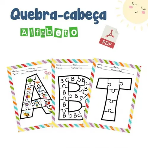 Quebra-cabeça Alfabeto Letra (arquivo Pdf)