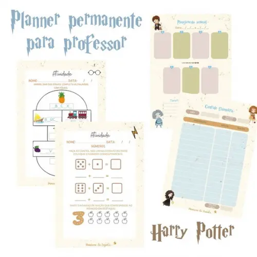 Planner para Professor Harry Potter (arquivo em Pdf)