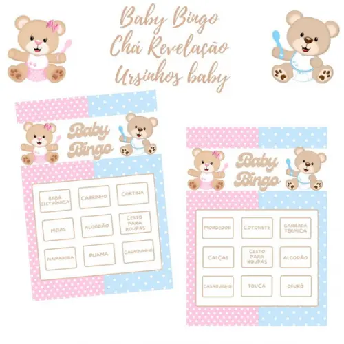 Baby Bingo Chá Revelação Ursinhos Baby (30 Cartelas) pdf