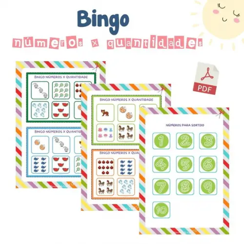 Bingo Números x Quantidades (arquivos Pdf)