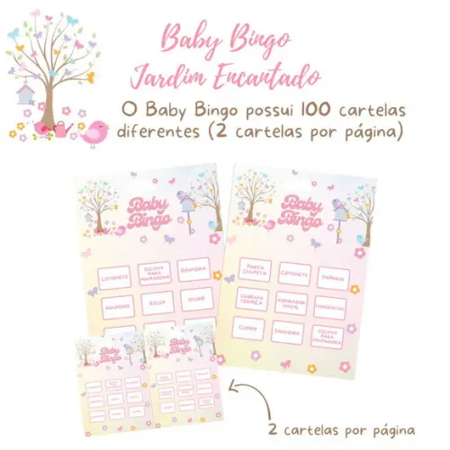 Baby Bingo Jardim Encantado 2 - 100 Cartelas pdf
