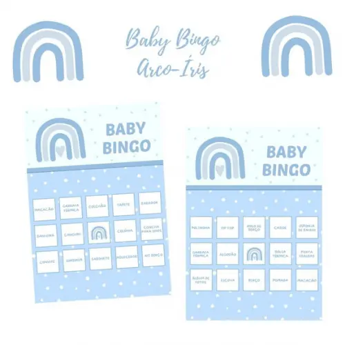 Baby Bingo Arco-íris Boho - Azul (60 Cartelas) pdf