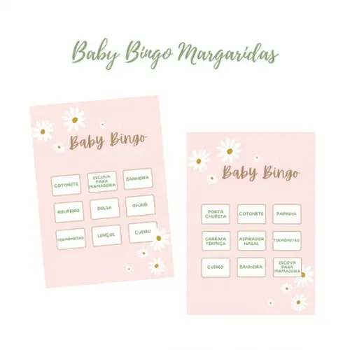 Baby Bingo Margaridas C/nome - 100 Cartelas pdf