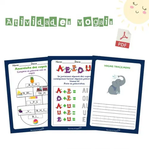 Kit Atividades Alfabeto e Vogais (arquivo Pdf)