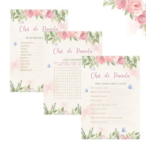 Kit Brincadeiras Chá de Panela Floral (pdf)