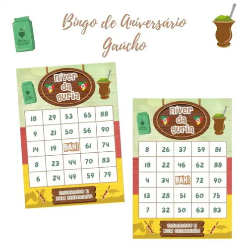 Bingo Aniversário Gaúcho - Níver da Guria (80 Cartelas) pdf
