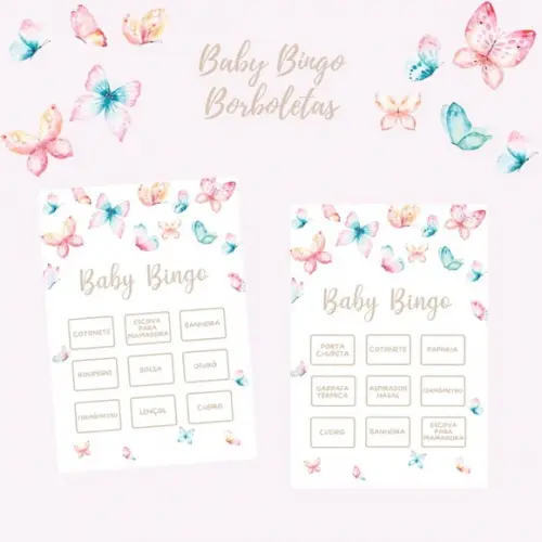 Baby Bingo Borboletas C/nome - 100 Cartelas pdf