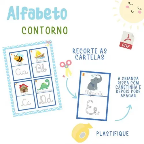 Alfabeto Contorno Letra Cursiva (arquivos Pdf)
