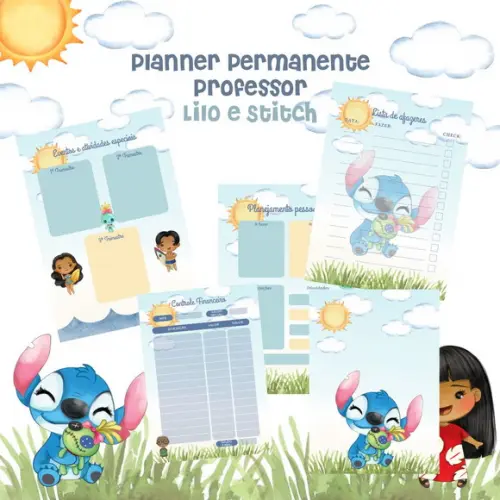 Planner Permanente Professora Lilo e Stitch (arquivo em Pdf)