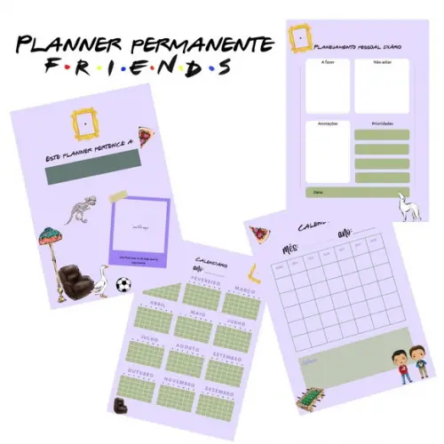 Planner Pessoal Permanente - Friends