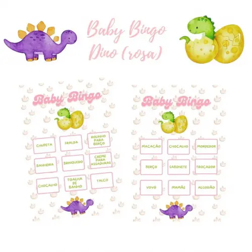 Baby Bingo Dino (rosa e Verde) (50 Cartelas) pdf