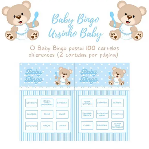Baby Bingo Ursinho Baby - 100 Cartelas pdf