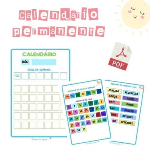 Calendário Mensal Permanente (arquivo Pdf)