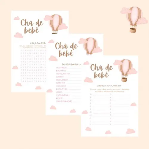 Kit Brincadeiras Chá de Bebê Balão(pdf)