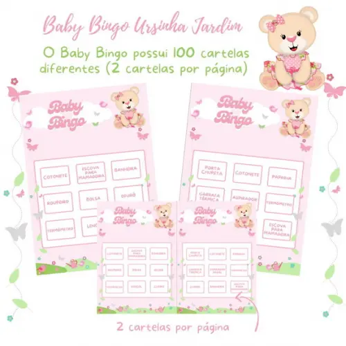 Baby Bingo Ursinha Jardim - 100 Cartelas pdf
