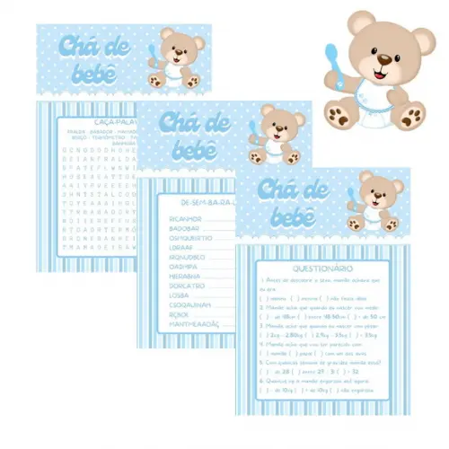 Kit Brincadeiras Chá de Bebê Ursinho Baby (pdf)