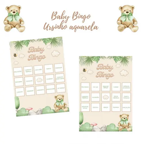 Baby Bingo Ursinho Aquarela (60 Cartelas) pdf