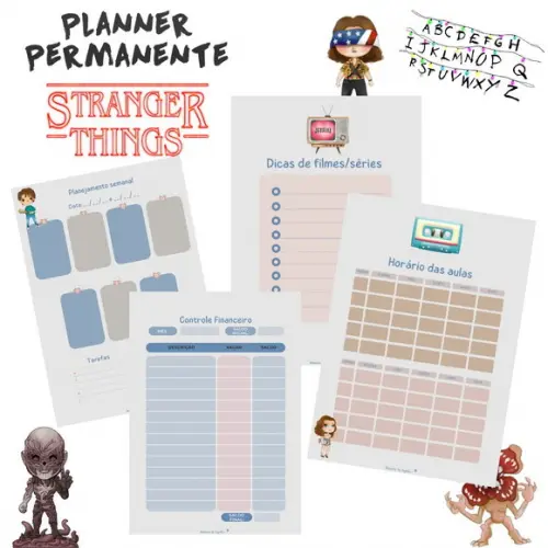 Planner Pessoal Permanente - Stranger Things (pdf)