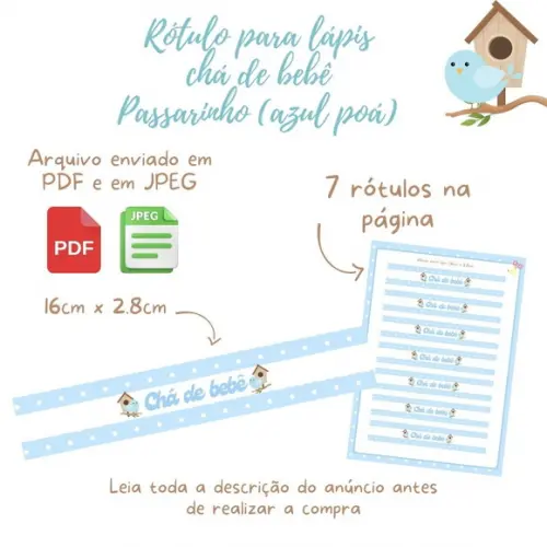 Tags e Rótulo para Lápis (digital)