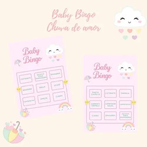 Baby Bingo Chuva de Amor - 100 Cartelas pdf