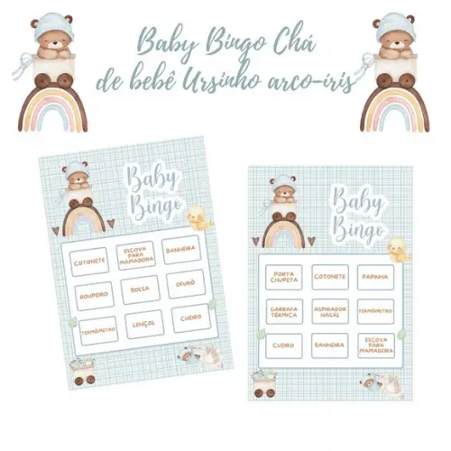 Baby Bingo Ursinho Arco-íris - 100 Cartelas pdf