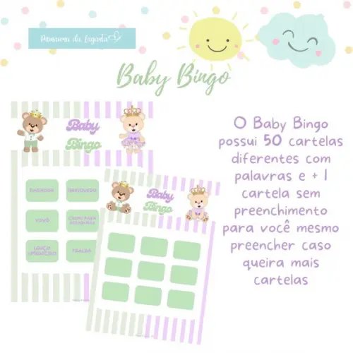 Baby Bingo Chá Revelação Ursinho Príncipe e Princesa (pdf)