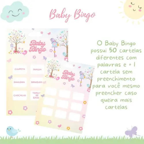 Baby Bingo Jardim Encantado C/nome - 50 Cartelas pdf