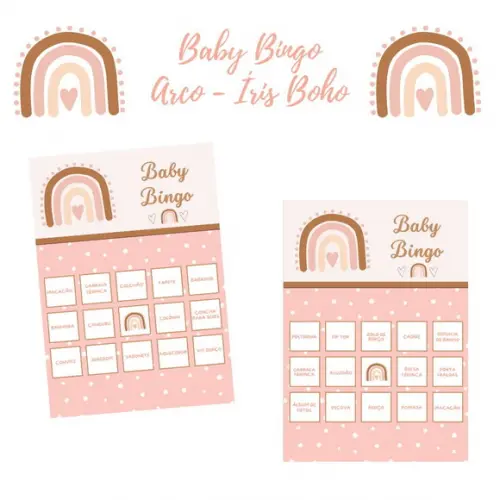 Baby Bingo Arco-íris Boho (60 Cartelas) pdf