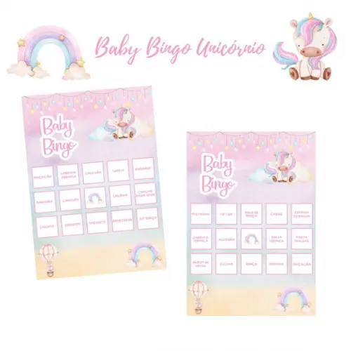 Baby Bingo Unicórnio (60 Cartelas) pdf