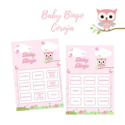 Baby Bingo Coruja - 50 Cartelas pdf