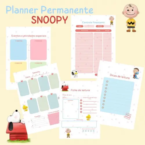 Planner Pessoal Permanente - Snoopy (pdf)