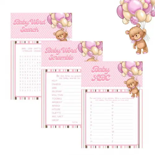 Baby Shower Games Teddy Bear Ballon (digital Product)