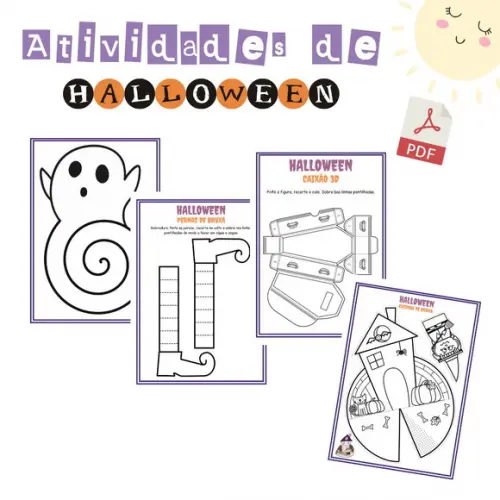 Atividades Halloween para Pintar e Decorar (pdf)