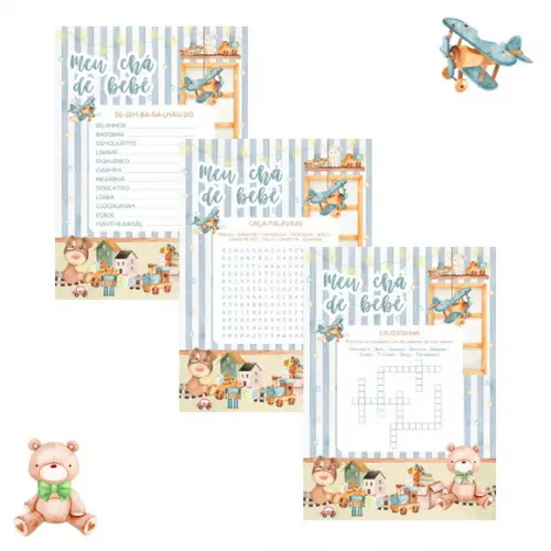 Kit Brincadeiras Chá de Bebê Brinquedos -pdf