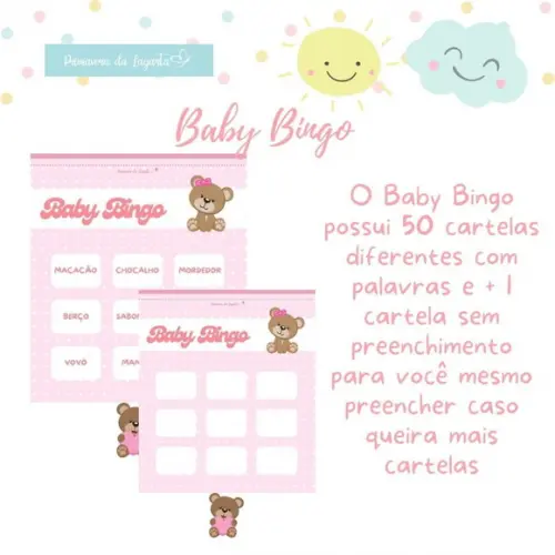 Baby Bingo Ursinha C/nome - 50 Cartelas pdf