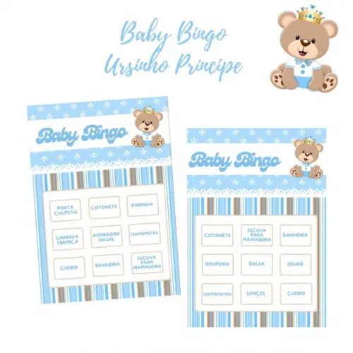 Baby Bingo Ursinho Príncipe (azul Claro) - 100 Cartelas pdf